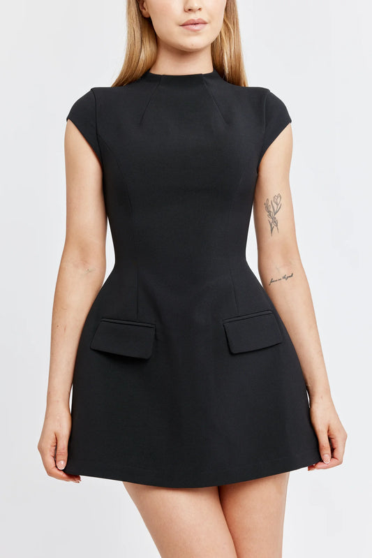 Slevee Coup Mini Dress | Black