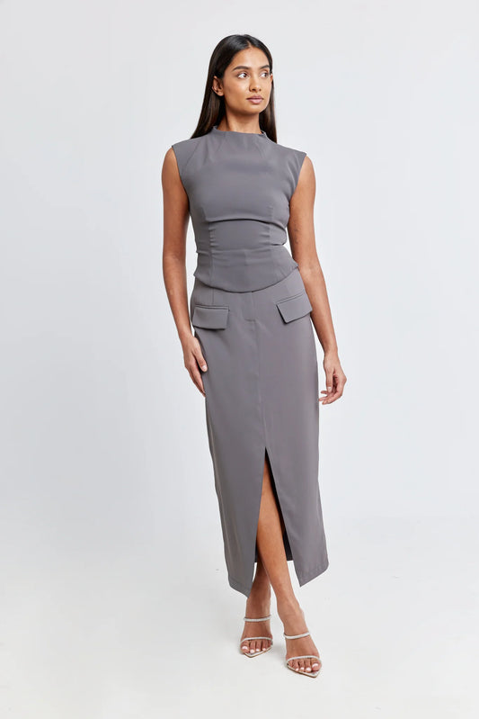 Sleeveless Top | Slate Grey