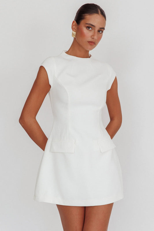 Slevee Coup Mini Dress | White