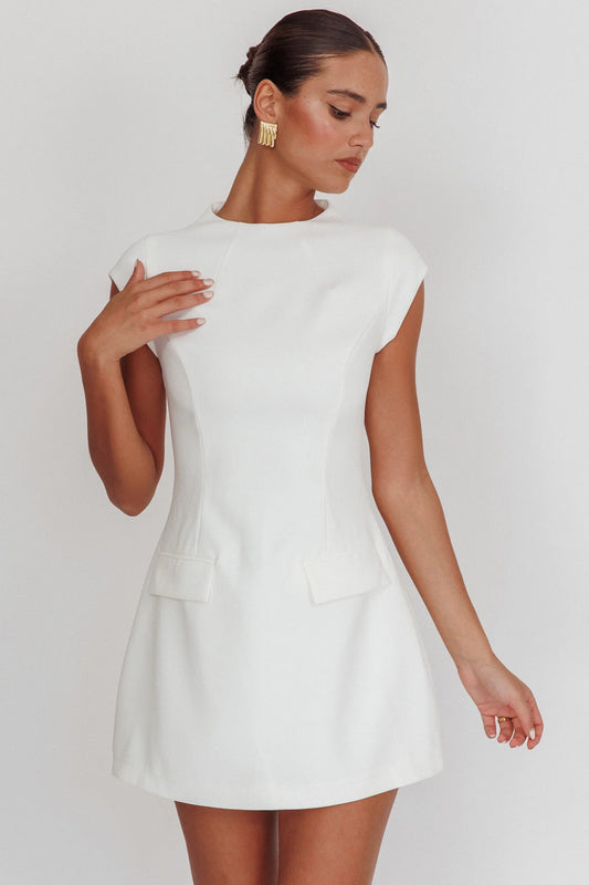 Slevee Coup Mini Dress | White